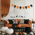 thumbnail image 1 of Long Halloween Party Flag Banner - Non-Woven Fabric Decor for Mall Windows Walls Doors Holiday Background​(Black,A), 1 of 6