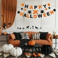 thumbnail image 1 of Long Halloween Party Flag Banner - Non-Woven Fabric Decor for Mall Windows Walls Doors Holiday Background​(Black), 1 of 6