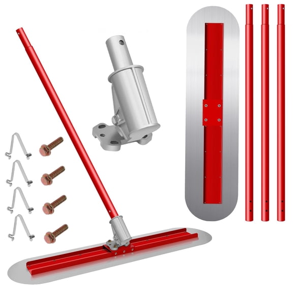 Long Handle Adjustable Bull Float Stainless Steel Concrete Finishing Tool Smooth Cement Floor Pavement Construction Trowel for Building Foundation Road Slab