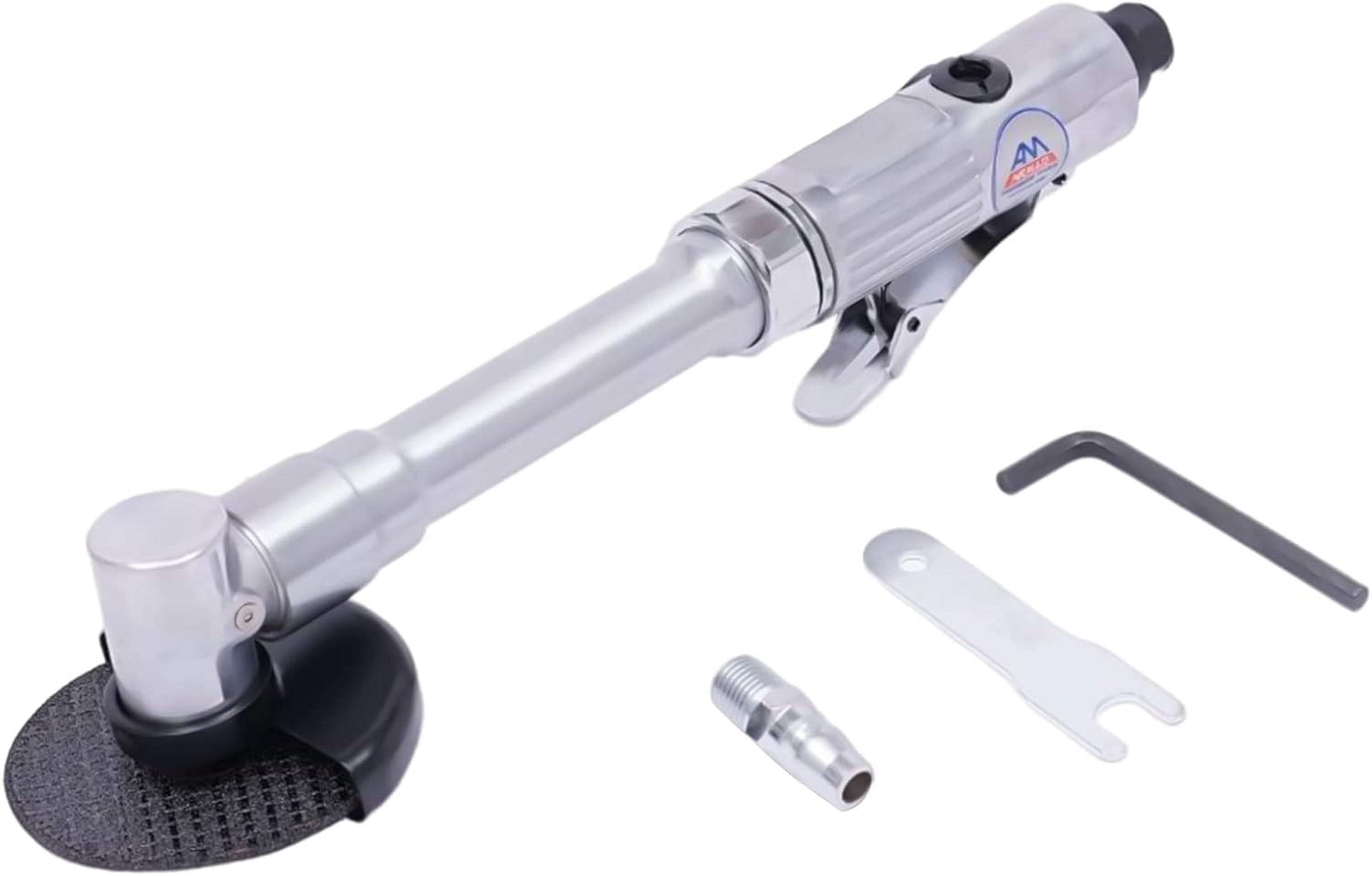 Long Handle Air Angle Grinder Heavy Duty Pneumatic Cutting Machine Grinding Tool for Metal, Tile, and DIY Projects, Automobile Repair, Hardware Processing