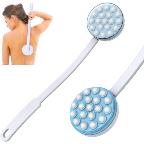 Long Handle Back Lotion Applicator and Massager, Self Handheld Easy Reach Back Applicator for Sunscreen, Cream, Shower Gel, Roller Dispenser for Back Legs Feet