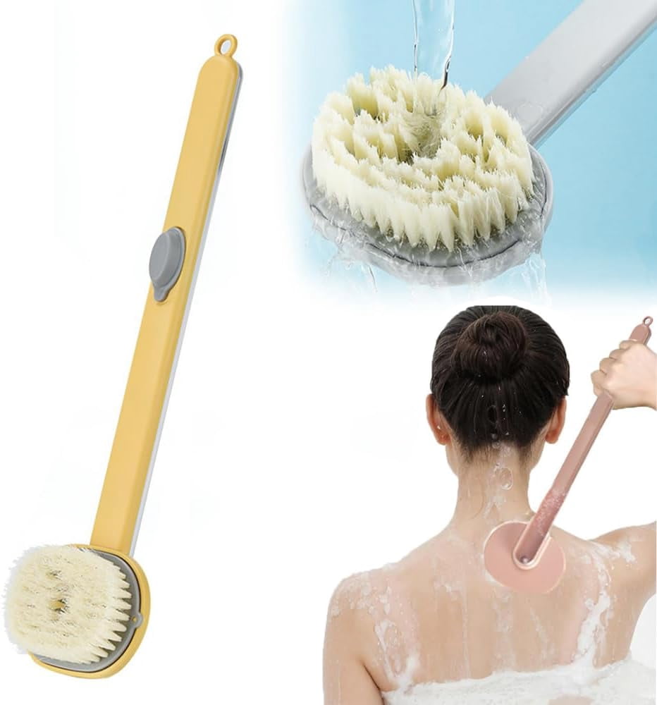 Long Handle Bath Massage Cleaning Brush, 2024 One Touch Foam Bath ...