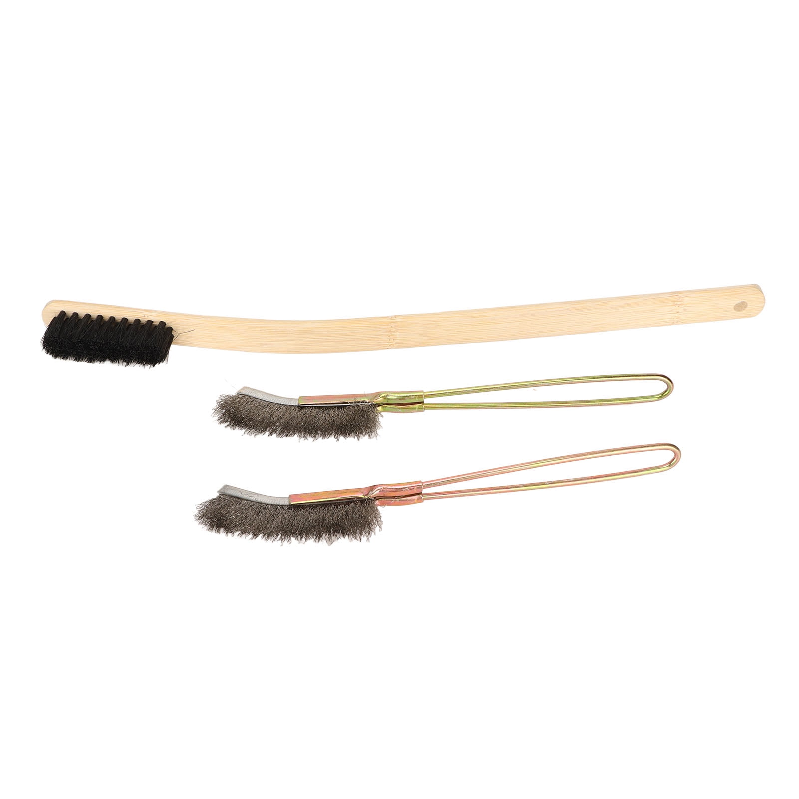 Long Handle Bird Cage Cleaning Brush Bamboo Stainless Steel Medium