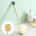 thumbnail image 1 of Long Handle Body Brush 14", Dual Sided Exfoliating Shower Scrubber, Non-Slip Ergonomic Grip & Back Scratcher, Soft Bristles for Skin Gentle Cleansing (Green1), 1 of 6