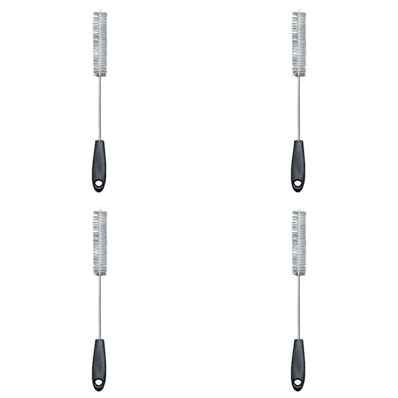 Long Handle Bottle Brush Set of 4, Flexible Thin Wire Cleaner for Narrow Neck Water Bottles, Decanters, Tubes, Hoses & Flasks, Multi-Purpose Utility Brush with Polyester Bristles