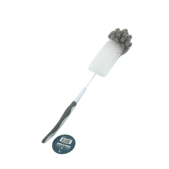 Long Handle Bottle Cleaning Brush with Bristles and Spongy Tip: 1CT