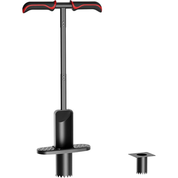 Long Handle Bulb Planter Tool, Dual Size 2.2 & 3.3 Hole Digger,Garden Sod Plugger,Grass Plugger Tool with Foot Pedal for Planting, Transplanting, Weeding, Digging for Tulips, Daffodils