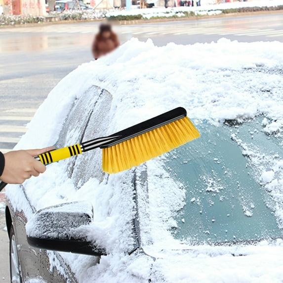 Long Handle Car Brush and Ice Scraper Winter Windshield Frost Removal Tool with Non Damaging Design