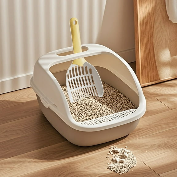 Long Handle Cat Litter with Fine Mesh Efficient Waste Cleaning Durable Pet Bathroom Tool for Cats and Dogs