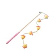 thumbnail image 1 of Long Handle Cat Teaser Wand with Felt Ball, Bouncing Toy with Bell on Elastic String, Interactive Chase and Jump Toy for Exercise and Play, 1 of 2