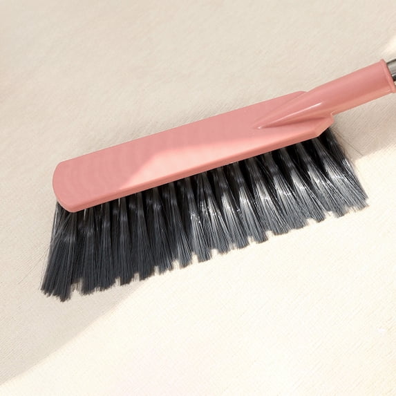 Long Handle Cleaning Brush Soft Bristle Duster, Electrostatic Hair and Dust Removal Brush with Comfortable Grip and Wall Storage, Multi Surface Cleaning Tool for Beds Sofas Carpets Furniture