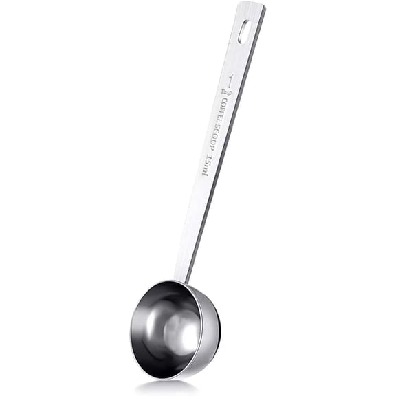 Long Handle Coffee Scoop 1 Tbsp Measuring Scoop Spoon 1 Tablespoon Stainless Steel Coffee Scoop for Ground Coffee Bean Tea Sugar Flour Liquid