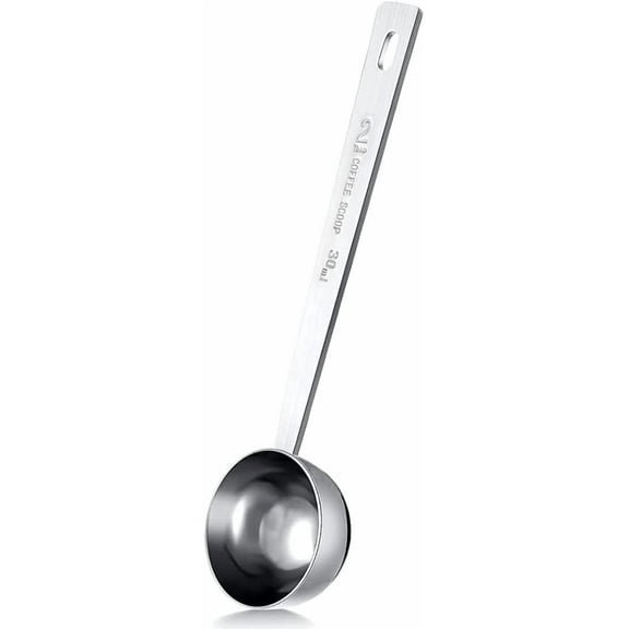 Long Handle Coffee Scoop 2 Tbsp Measuring Scoop Spoon 2 Tablespoon Stainless Steel Coffee Scoop for Ground Coffee Bean Tea Sugar Flour Liquid