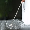 thumbnail image 1 of Long Handle Corner Scrubbing Brush with Stiff Bristles | V-Shaped Head for Window Tracks, Tile Grout & Crevice Cleaning | Telescoping Pole for High Areas & Hard Floors | 180° Rotating Brush Head, 1 of 5