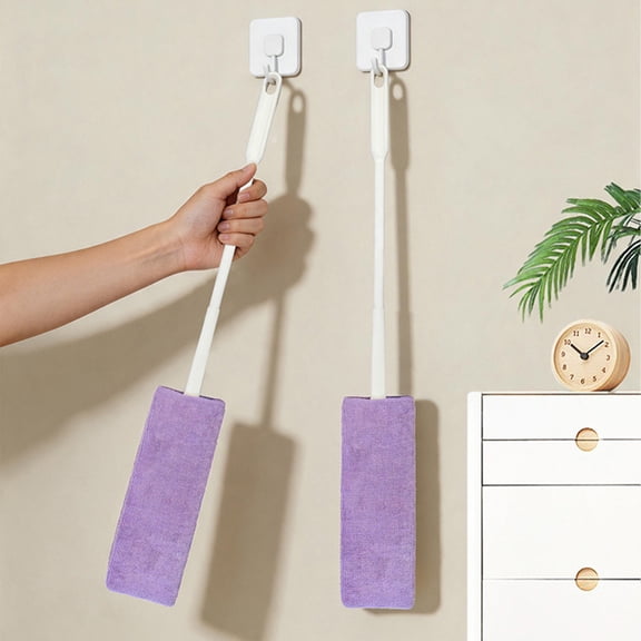 Long Handle Crevice Cleaning Brush, Detachable Microfiber Cloth Duster Wand, Slim Flat Head Gap Cleaner Tool for Under Appliance Couch Refrigerator Cabinet, Home Deep Cleaning