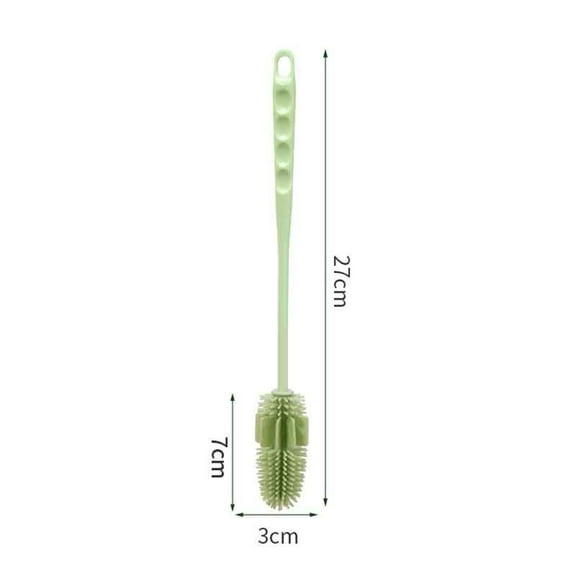 Long Handle Cup & Bottle Cleaning Brush for Insulated Tumblers, Water Bottles, Vases & Glassware | Multi-Purpose Scrubber with Durable TRR Handle & Bottom Bristles