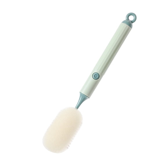 Long Handle Cup Brush Multi Purpose Cleaning Brush Deep Cup Bottle Scrub Soft Hard Bristles Hangable Storage Quick Dry Easy Clean for Home Kitchen Bottle Glass Cleaning Premium Deep Cleaning-Green