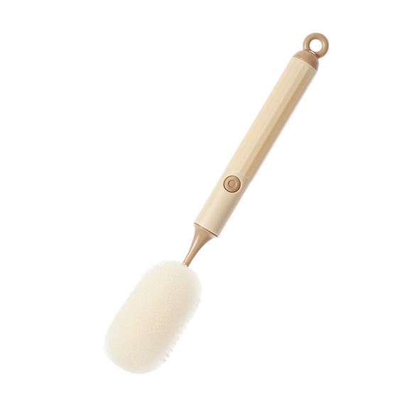 Long Handle Cup Brush Multi Purpose Cleaning Brush Deep Cup Bottle Scrub Soft Hard Bristles Hangable Storage Quick Dry Easy Clean for Home Kitchen Bottle Glass Cleaning Premium Deep Cleaning-Khaki