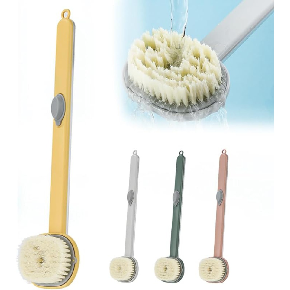 Long Handle Detachable Bath Massager Brush, 2024 New 2 in 1 One Touch