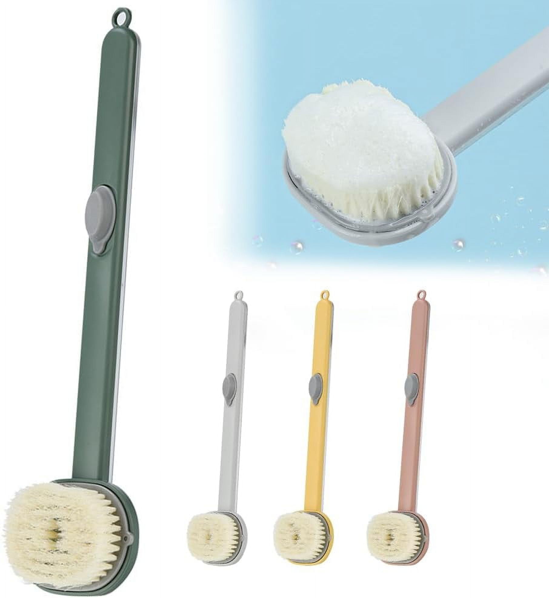 Long Handle Detachable Bath Massager Brush, 2024 New Removable Back