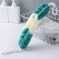 thumbnail image 1 of ​Long Handle Elastic Back Scrubber 12X2 In, Exfoliating Mesh Bath Strip with Lanyard, Body Exfoliator Rinses Fast, 0.13Lb Lightweight Bathing Scrub Strip (Green), 1 of 6