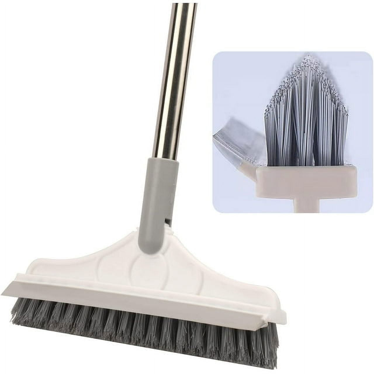 LongHandle Floor Scrub Brush 1 Pack Stiff Bristle Tile Deck Brush