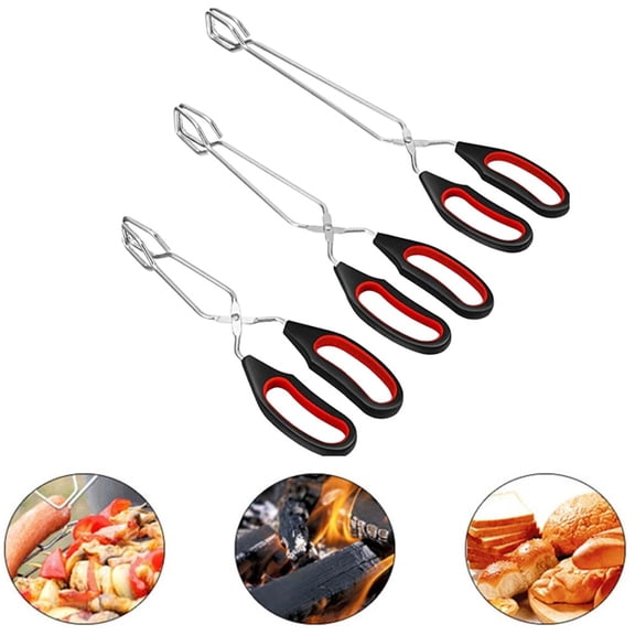 Long Handle Food Forceps Kitchen Scissor Tongs Cooking Baking Bread Food Tong M YIWEI