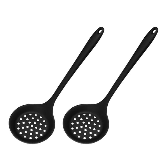 Long Handle Food Strainer Skimmer Strainer Spoon Silicone Texture for Frying