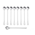 thumbnail image 1 of Long Handle Ice Cream Spoon Sets, COMIART Stainless Steel Flat Head Mixing Stiring Spoons for Home Party Bar, Mirror Polished Flatware, Pack of 8 Ice shovel, 1 of 12