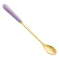 thumbnail image 1 of Long Handle Iced Tea Spoon Stainless Steel Long Handle Dessert Spoons Ceramic Handle Coffee Spoon Ice Cream Spoons Cocktail Stirring Spoons, 1 Pack, Purple, 1 of 9