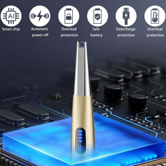 Long Handle Igniter for Candles and Aromatherapy - Electric Lighter Candle Lighter with LED Light, Rechargeable Arc Long Lighter Flexible Neck Flameless Grill USB Lighters