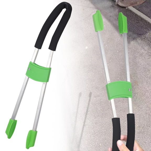 Long Handle Metal Trash Picker, Ergonomic Litter Grabber Tool for Outdoor Garden Walkway Gutter Cleaning