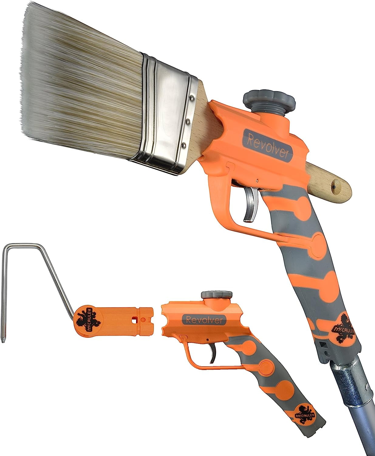 Long Handle Paint Brush Extender And Holder With 360° Rotation, Paint