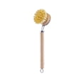 thumbnail image 1 of Long Handle Pot Brush, Replaceable Natural Horsehair and Sisal Palm Bristles, Solid Wood Handle, Deep Pot and Dish Cleaner, Eco-Friendly Durable Kitchen Brush, 1 of 9
