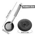 thumbnail image 1 of Long Handle Scouring Pad - Stainless Steel Wire Scrubber Brush - Heavy Duty Kitchen Pot Cleaning Brush with Handle - 1 Brush, 1 of 5