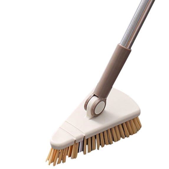 Long Handle Scrub Brush (Extended Reach Brush, Deck Scrubber), Khaki Long Handle Scrub Brush, 36'' Brush for Wall and Floor Cleaning, Long Handle Scrub Brush, Bathroom Cleaner, Tile Scrub, Back Brush