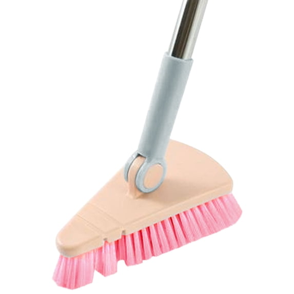 Long Handle Scrub Brush (Extended Reach Brush, Deck Scrubber), Pink 36'' Long Handle Scrubber Brush, Bathroom Shower Wall Mop Scrubber, Bathroom Cleaner, Tile Scrub, Back Brush, by Kingtowag