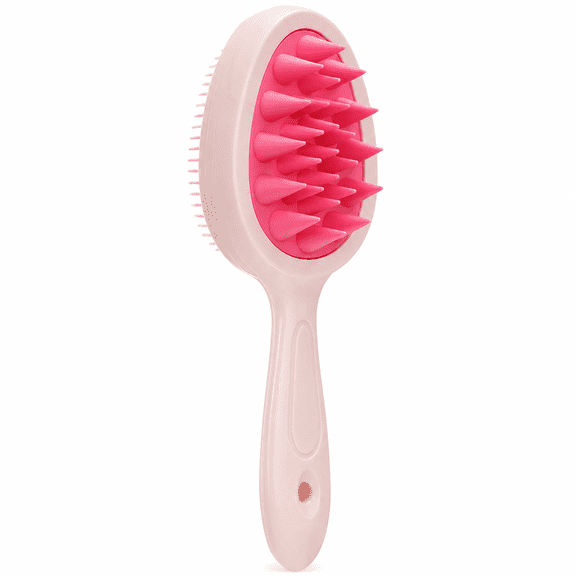 Long Handle Shampoo Brush, 18.5cm TPE Scalp Massager Hair Washing Brush, 2-in-1 Scalp Scrubber and Shower Comb for Deep Cleansing, Bath and Hair Care