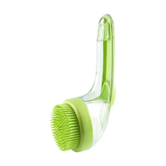 Long Handle Shampoo Brush With Liquid Dispenser Scalp Massager For Hair Washing Pet Grooming Green