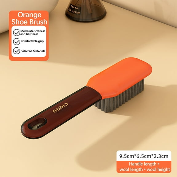 Long Handle Shoe Brush, Multifunctional Cleaning Brush for Shoes, Clothes, Thick Grip Household Shoe Washing Brush