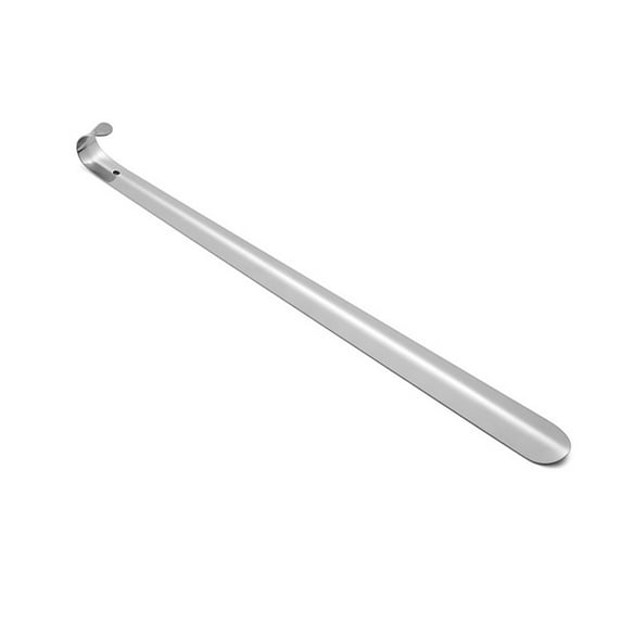 Long Handle Shoe Horn for Easy On Assistance Durable Metal Tool Ideal Seniors Kids Travel Convenient 165 Inch Length