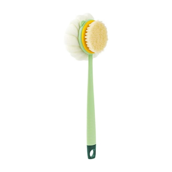 Long Handle Shower Brush - Soft Bristle Body Back Scrubber, Gentle Exfoliating Brush for Shower, Suitable for Men and Women ( Green )