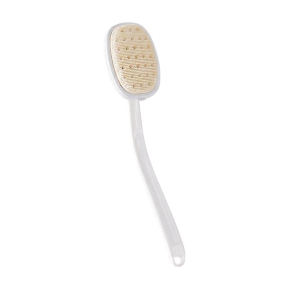 Long-Handle Silicone Bath Brush - Ergonomic Back Scrubber for Shower, Non-Slip Handle for Hard-to-Reach Areas, Gentle Exfoliating Bristles for Sensitive Skin