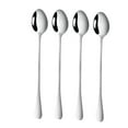 thumbnail image 1 of Long Handle Spoons,7.6-inch Ice Tea Spoon, Coffee Stirrers,Ice Cream Spoon, Ksopiavobs Premium Stainless Steel Coffee Spoons, Cocktail Stirring Spoons, Set of 4（Silver）, 1 of 5