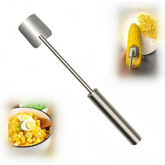 Long Handle Stainless Steel Corn Stripping Tool, 2024 New Corn Peeler for Corn on The Cob, Corn Cob Stripper (1PCS)