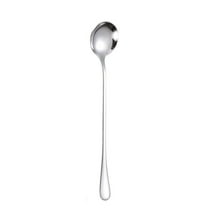 Long Handle Stainless Steel Mixing Spoon | Coffee & Ice Cream Stirring Spoon | Multipurpose Kitchen Utensil with Ice Tip | Durable & Easy to Clean Design