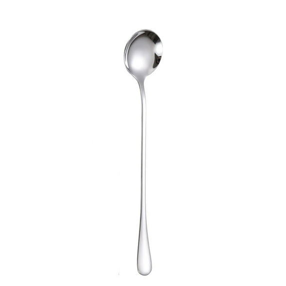Long Handle Stainless Steel Mixing Spoon for Coffee and Ice Cream with Ice Tip
