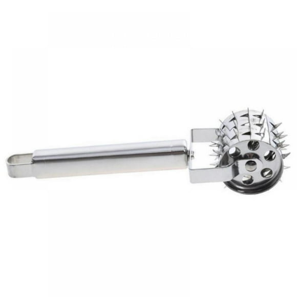 Long Handle Stainless Steel Rolling Meat Tenderizer Hammer Mallet for Tenderizing Beef, Steak, Chicken, Fish, Pork