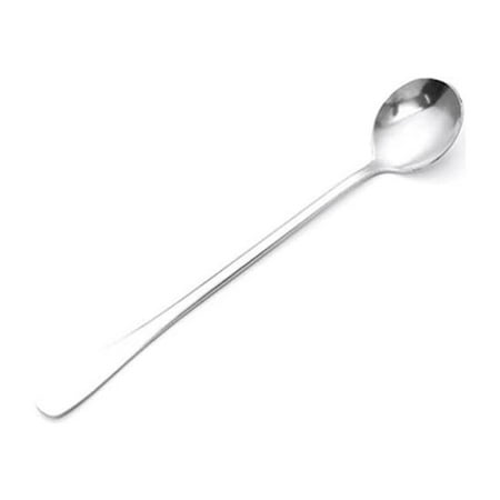 Long Handle Stainless Steel Spoon - Smooth Polished Tableware Utensil