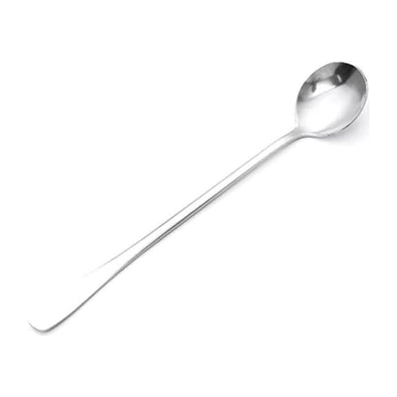 Long Handle Stainless Steel Spoon - Smooth Polished Tableware Utensil